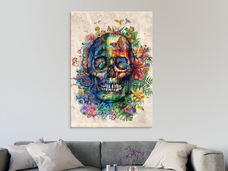 Skull - Pop Art - Flowers - Day Of The Dead - Graffiti - Wall Art - Art Prints Carousel 2