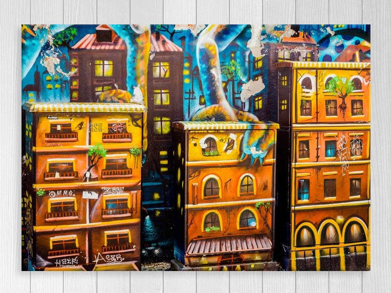 Graffiti Art - Street Art - Yellow - Orange - Pop Art - Wall Art - Art Prints Carousel 1