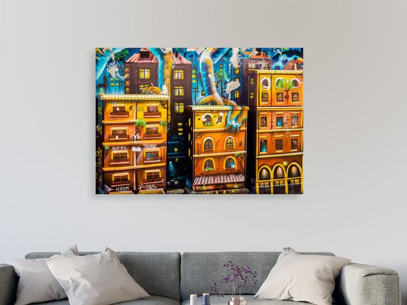 Graffiti Art - Street Art - Yellow - Orange - Pop Art - Wall Art - Art Prints Carousel 2