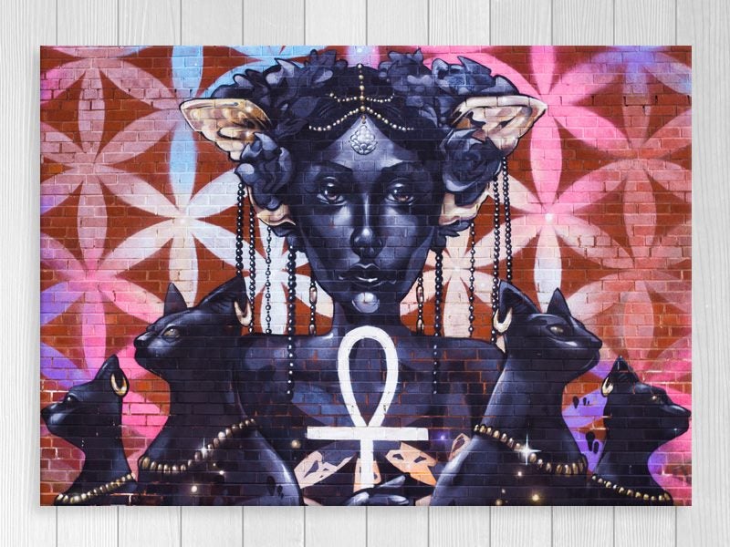 Graffiti Art - Lady - Black Cats - Street Art - Pop Art - Wall Art - Art Prints Carousel 1