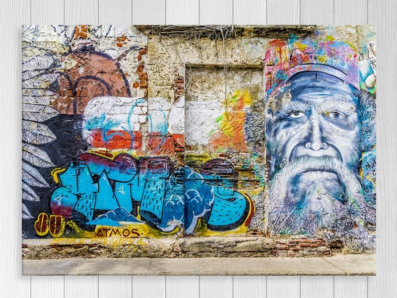 Graffiti Art - Street Art - Blue - Market - Pop Art - Wall Art - Art Prints Carousel 1