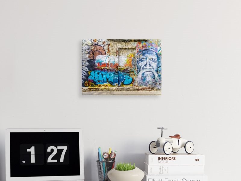 Graffiti Art - Street Art - Blue - Market - Pop Art - Wall Art - Art Prints Carousel 2