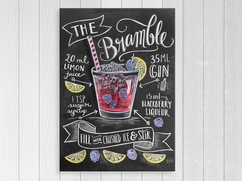 Kitchen Art - Chalk - Bramble - Contemporary Art - Wall Art - Art Prints Carousel 1