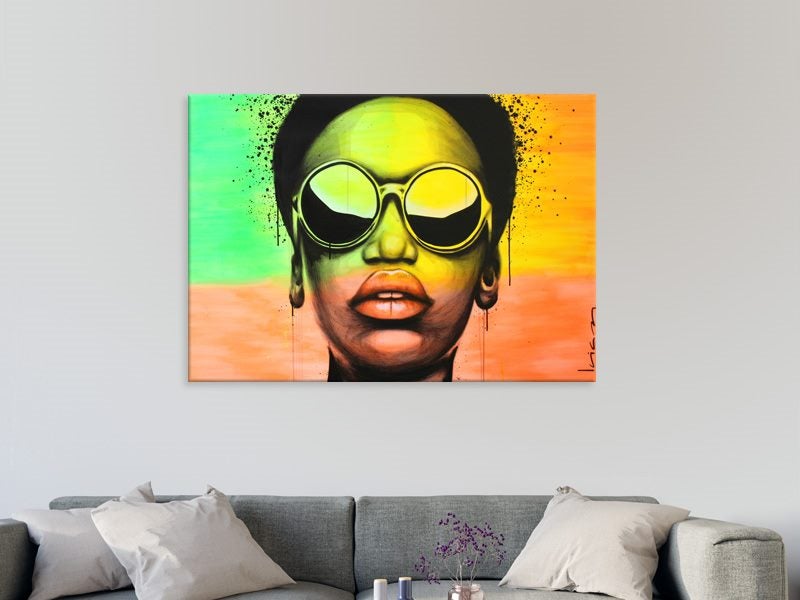 Woman - African - Pop Art - Green - Orange - Art Prints Carousel 2
