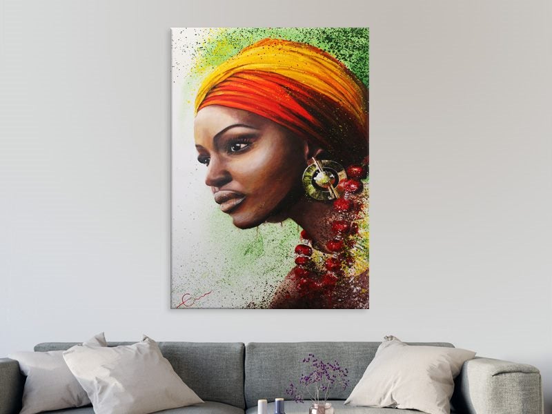 Woman - African - Pop Art - Portrait - Graffiti - Wall Art Carousel 2
