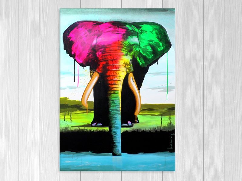 Elephant - Pop Art - Animal - Colourful - Art Prints Carousel 1