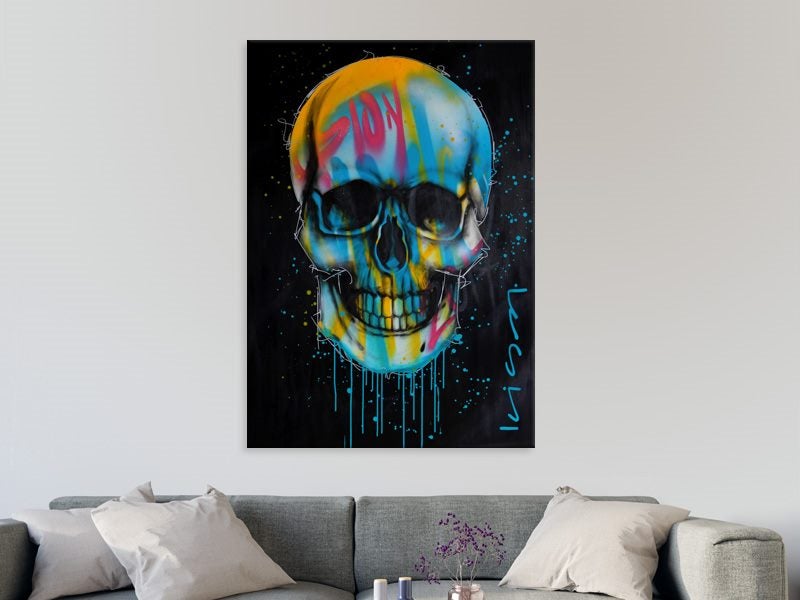 Skull - Pop Art - Day Of The Dead - Graffiti Art - Wall Art Carousel 2