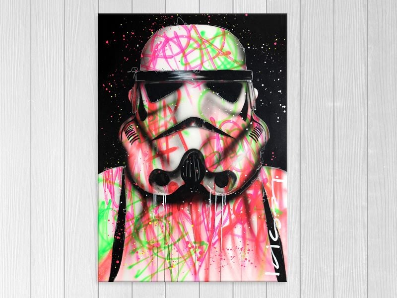 Star Wars - Stormtrooper - Pop Art - Pink, Green - Artwork Carousel 1