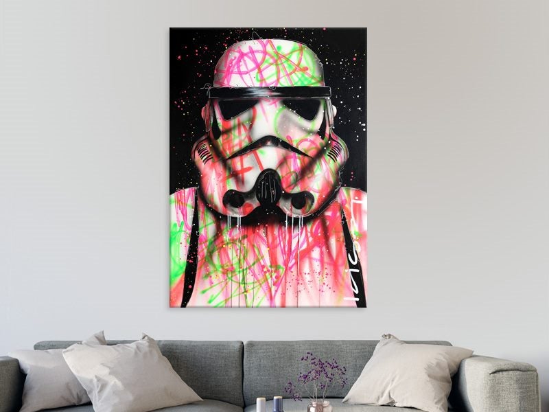 Star Wars - Stormtrooper - Pop Art - Pink, Green - Artwork Carousel 2