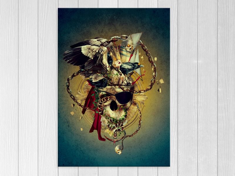 Skull - Birds - Pop Art - Day Of The Dead - Art Prints Carousel 1