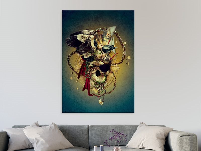 Skull - Birds - Pop Art - Day Of The Dead - Art Prints Carousel 2