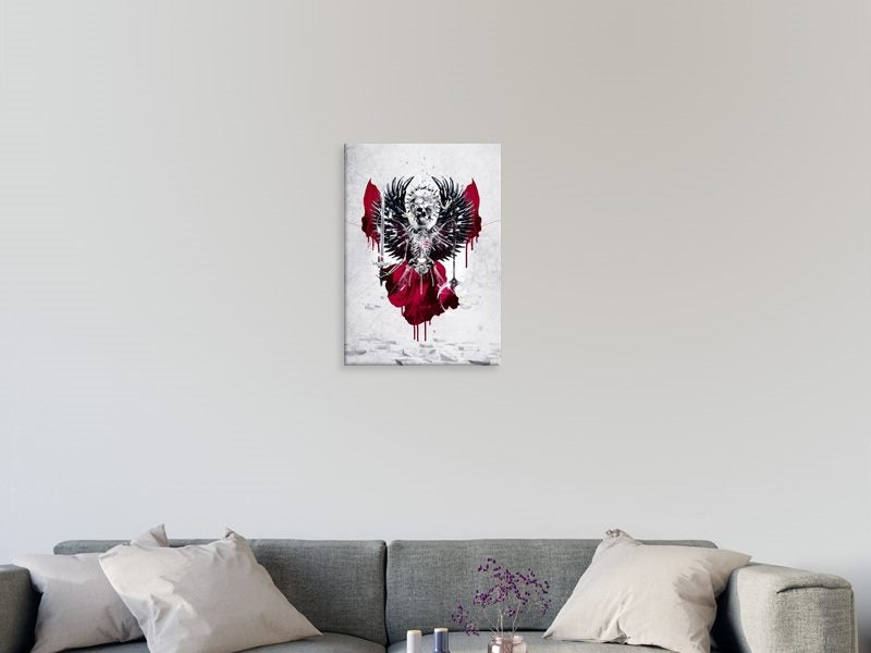 Skull - Red - Black And White - Contemporary - Wall Art Carousel 2