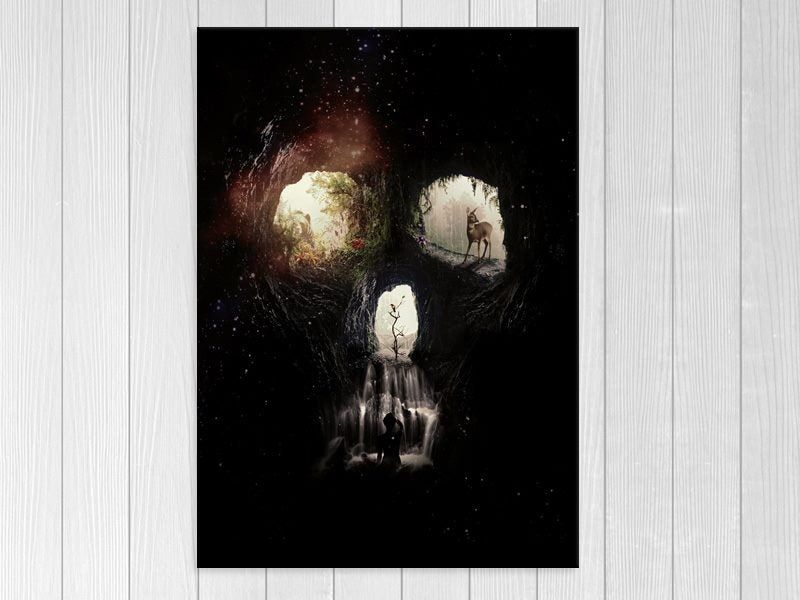 Skull - Nature - Abstract - Day Of The Dead - Wall Art - Art Prints Carousel 1