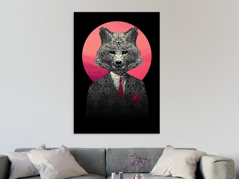 Fox - Pop Art - Lace - Pink - Abstract - Animal - Wall Art - Art Prints Carousel 2