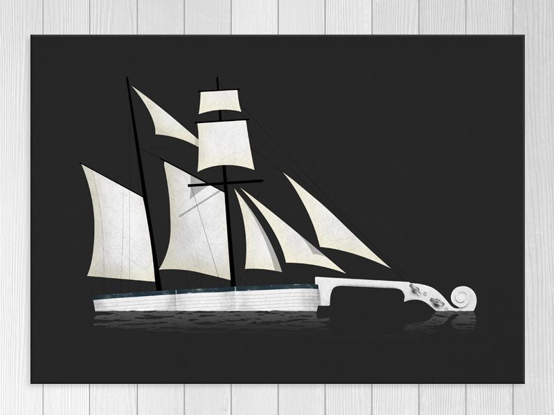 Ship - Boat - Pop Art - Black And White - Wall Art - Art Prints Carousel 1