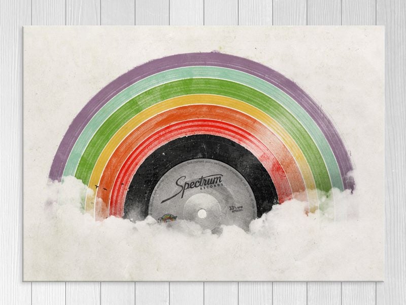 Vintage - Rainbow Disc - Pop Art - Abstract - Wall Art - Art Prints Carousel 1