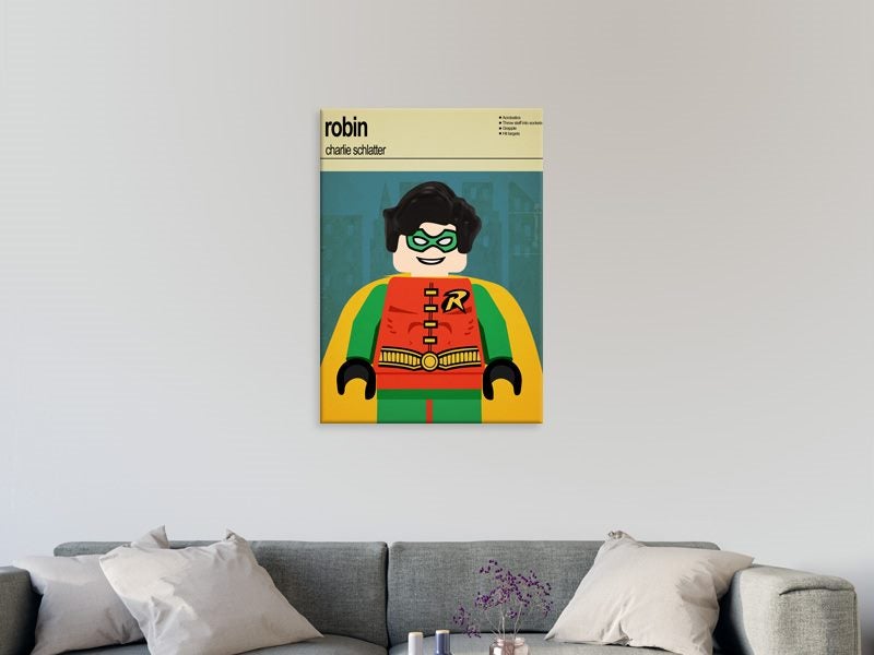 Robin - Superhero Lego - Kids - Nursery Art - Batman - DC - Art Prints Carousel 2