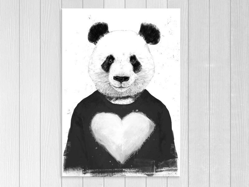 Panda - Black And White - Animal - Pop Art - Wall Art - Art Prints Carousel 1