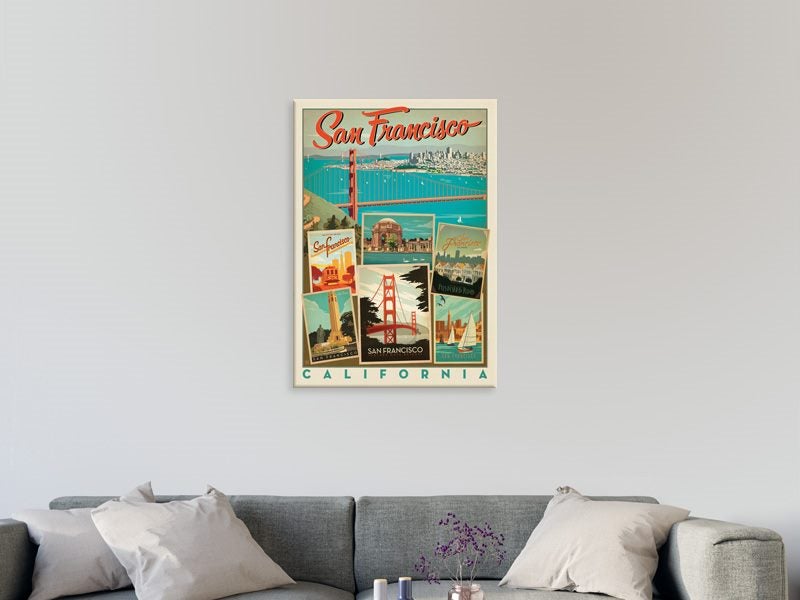 Retro - Vintage - San Francisco - Pop Art - Travel - Wall Art - Art Prints Carousel 2