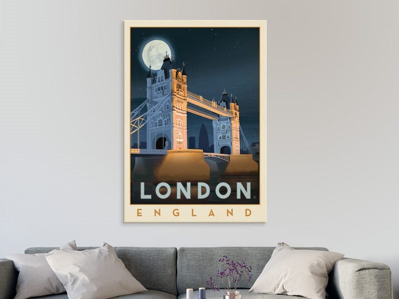 Retro - Vintage - London - Pop Art - Tower Bridge - Wall Art - Art Prints Carousel 2