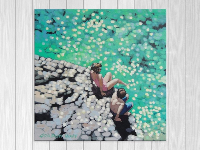 Children - Sea - Green - Contemporary Art - Wall Art - Art Prints Carousel 1