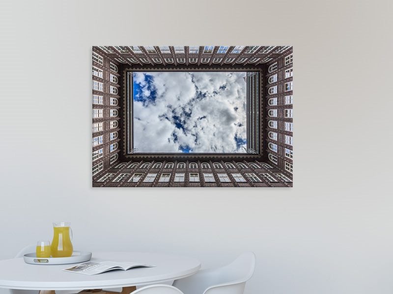 Blue - White Clouds - Contemporary Art - Abstract - Wall Art - Art Prints Carousel 2