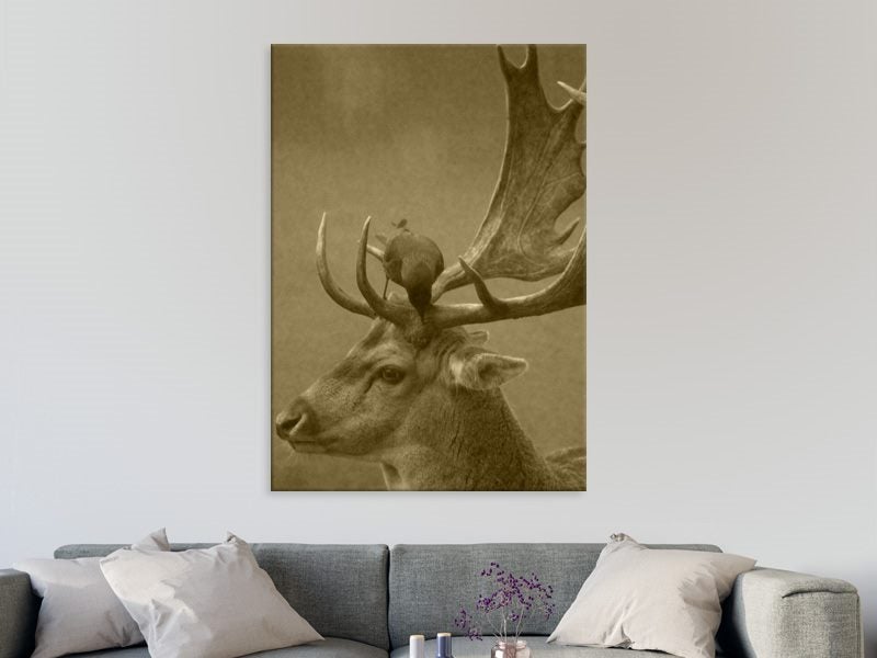 Deer Stag - Bird - Animal - Vintage - Wall Art - Artwork - Art Prints Carousel 2