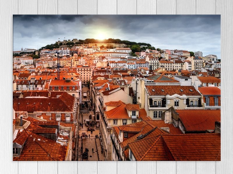 Landscape - Red - City - Lisbon - Contemporary Art - Wall Art - Art Prints Carousel 1