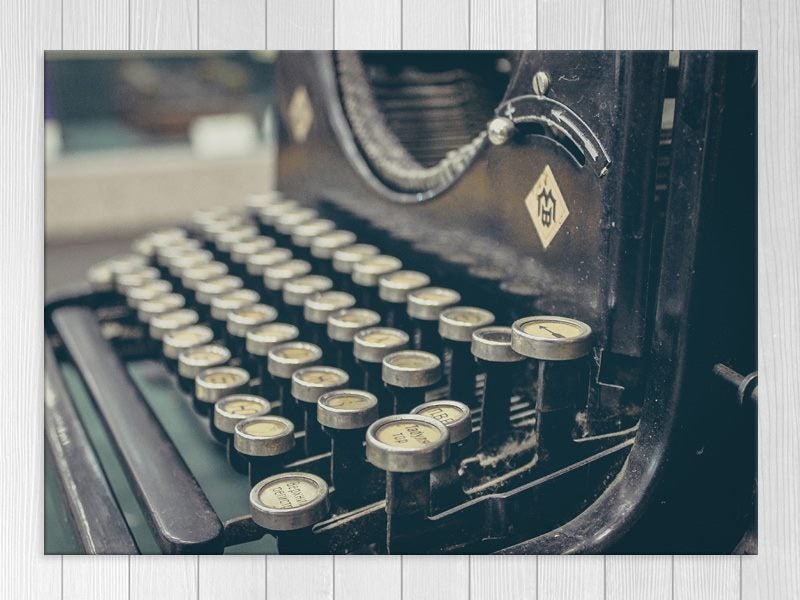 Retro - Vintage - Typewriter - Black - Artwork - Wall Art - Art Prints Carousel 1