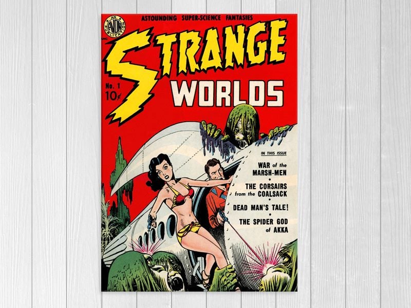 Pop Art - Comic Art - Red - Plane - Poster Art - Wall Art - Art Prints Carousel 1