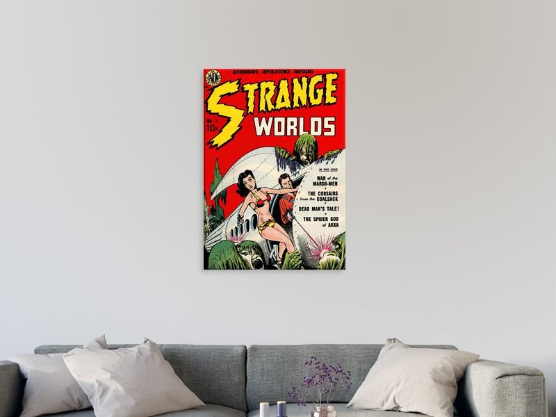 Pop Art - Comic Art - Red - Plane - Poster Art - Wall Art - Art Prints Carousel 2