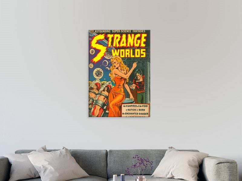 Pop Art - Comic Art - Lady - Space - Nude - Wall Art - Poster Art - Art Prints Carousel 2