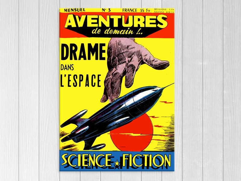 Pop Art - Comic Art - Space - Red - Yellow - Wall Art - Poster Art - Art Prints Carousel 1