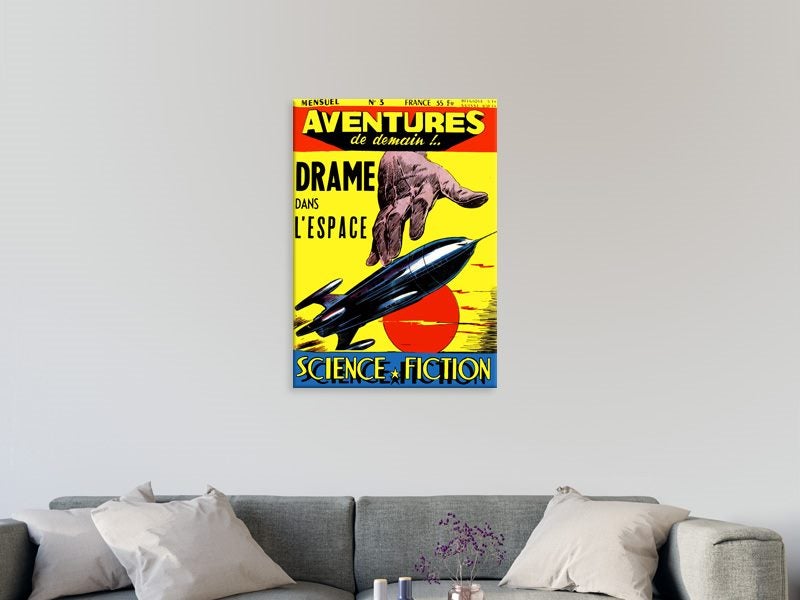 Pop Art - Comic Art - Space - Red - Yellow - Wall Art - Poster Art - Art Prints Carousel 2