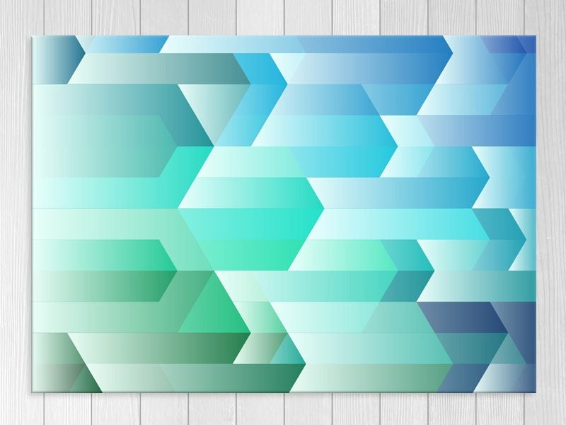 Geometric - Blue - Green - Contemporary Art - Wall Art - Artwork - Art Prints Carousel 1