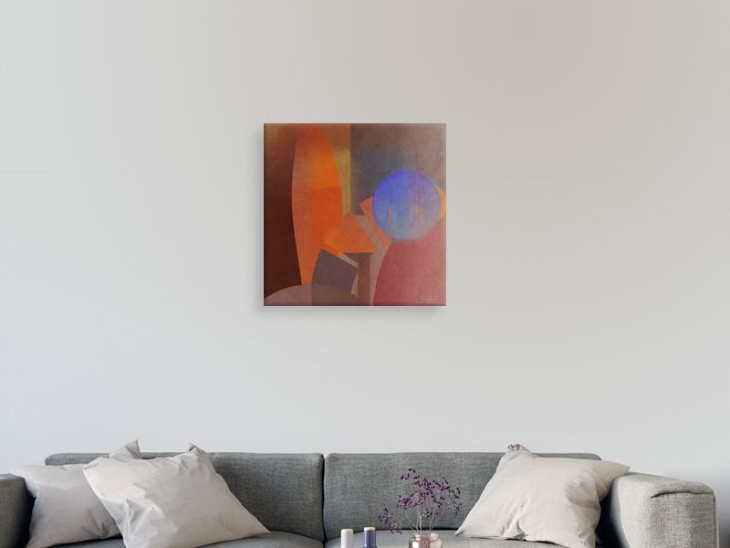 Abstract Art - Contemporary Art - Orange - Blue - Wall Art - Art Prints Carousel 2