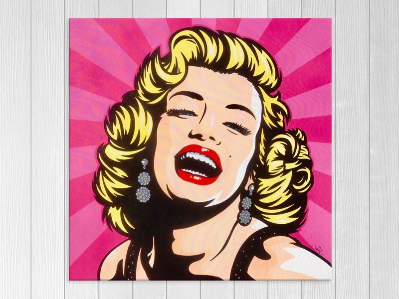 Pop Art - Marilyn Monroe - Pink - Retro - Graffiti Art - Wall Art - Art Prints Carousel 1