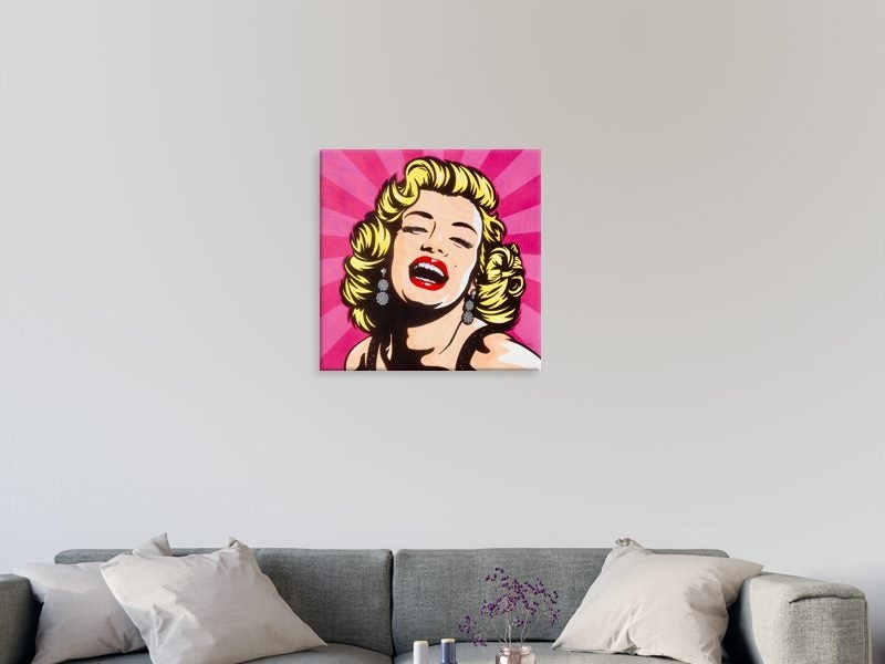 Pop Art - Marilyn Monroe - Pink - Retro - Graffiti Art - Wall Art - Art Prints Carousel 2