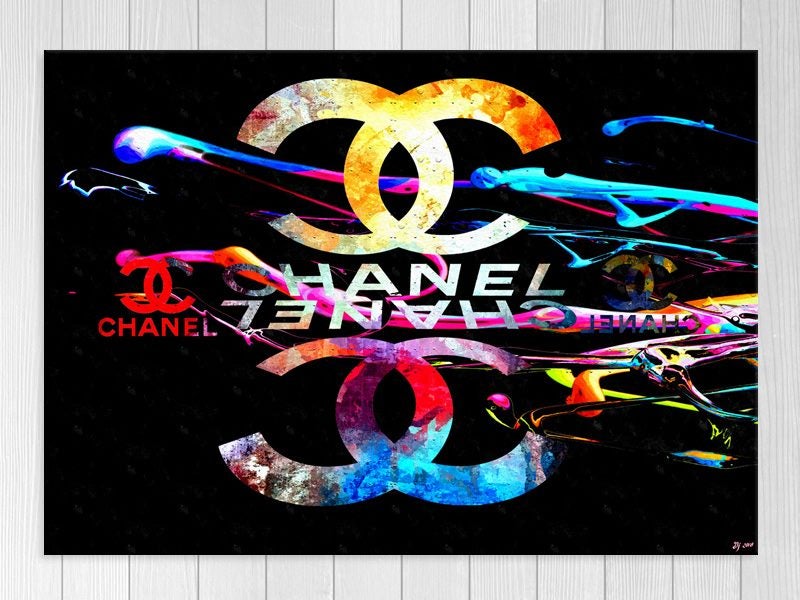 Pop Art - Chanel - Colourful - Typography - Graffiti Art - Wall Art - Art Prints Carousel 1