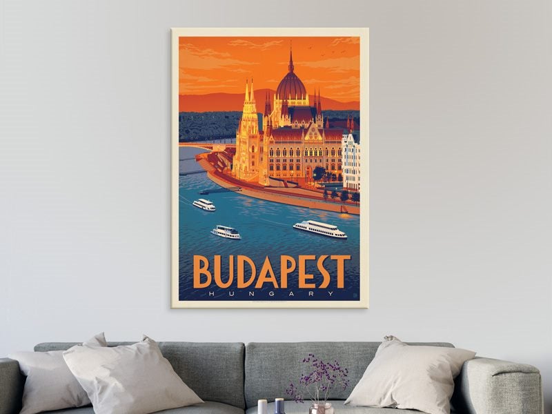 Retro - Budapest - Hungary - Vintage - Pop Art - Landscape - Art Prints Carousel 2