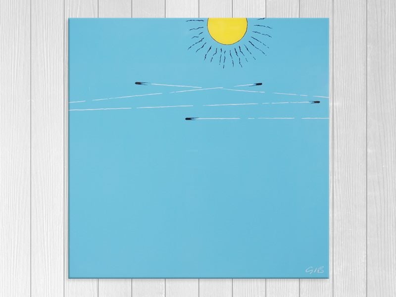 Sun - Pop Art - Blue - Graffiti - Yellow - Street Art - Wall Art - Art Prints Carousel 1