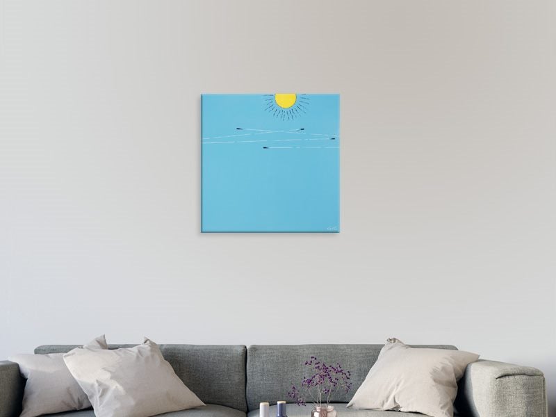 Sun - Pop Art - Blue - Graffiti - Yellow - Street Art - Wall Art - Art Prints Carousel 2