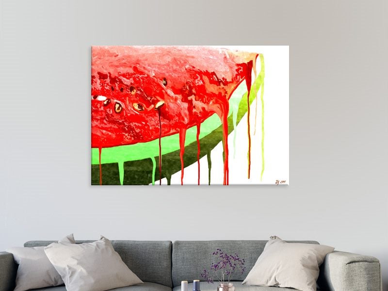 Pop Art - Red - Green - Watermelon - Fruit - Graffiti - Wall Art - Art Prints Carousel 2