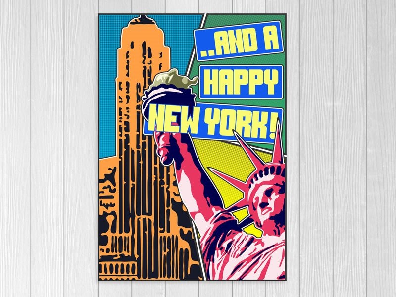 New York - Pop Art - Liberty - Colourful - Graffiti Art - Wall Art - Art Prints Carousel 1