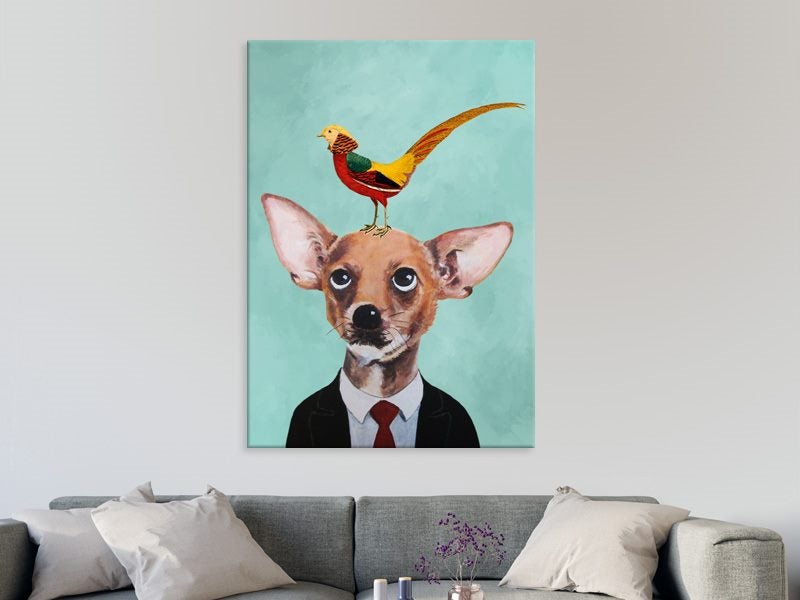Dog Art - Chihuahua - Bird - Colourful - Pop Art - Animal - Green - Art Prints Carousel 2