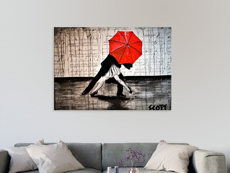 Love - Lady - Man - Red Umbrella - Pop Art - Graffiti - Wall Art - Art Prints Carousel 2