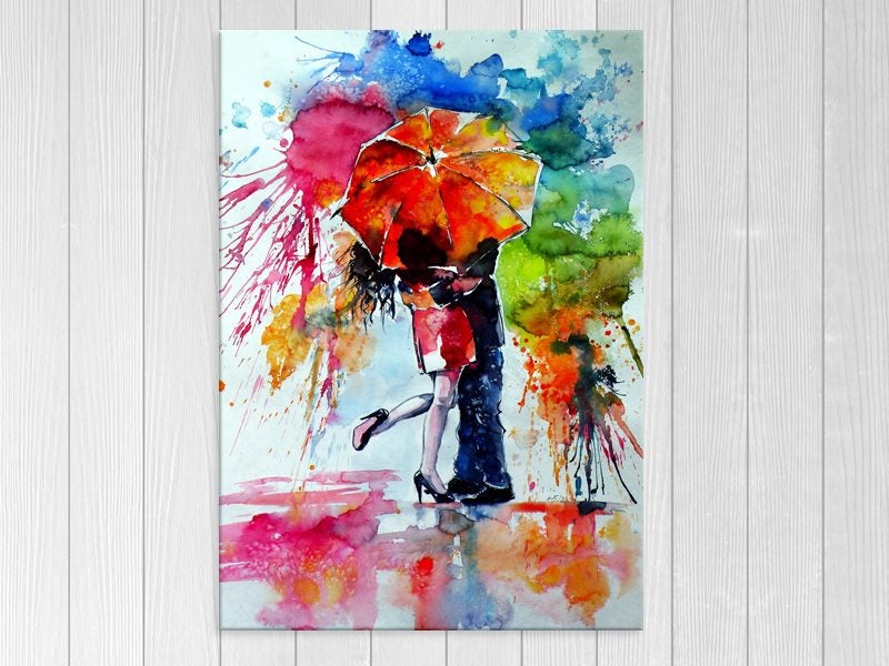 Love - Lady - Umbrella - Colourful - Contemporary Art - Wall Art - Art Prints Carousel 1