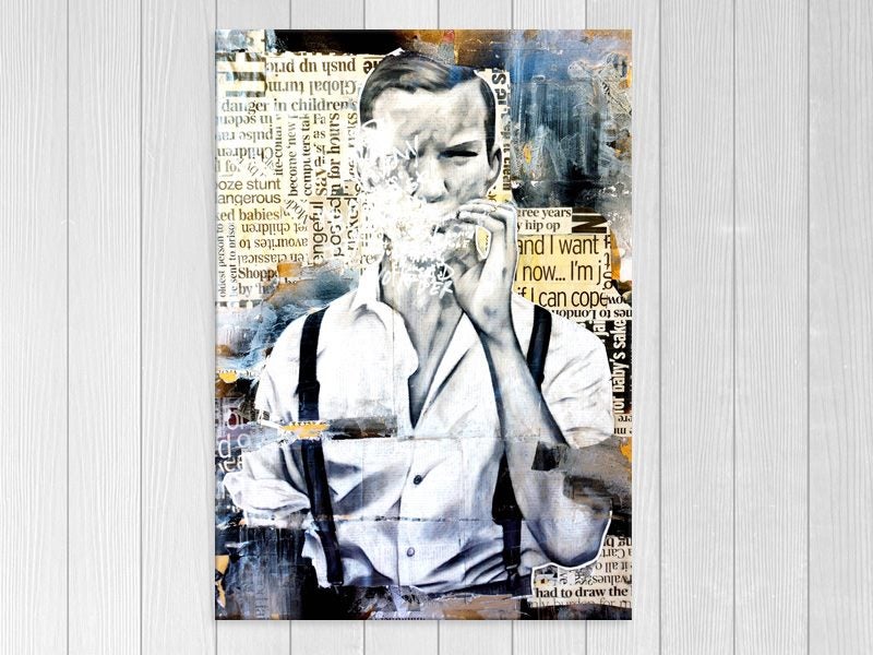 Man - Smoke - Pop Art - Abstract - Contemporary Art - Wall Art - Art Prints Carousel 1