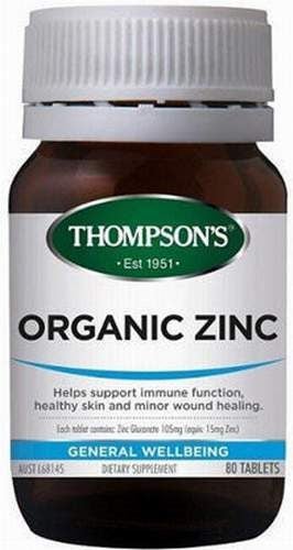 Thompson's Organic Zinc Tablets 80 Carousel 1