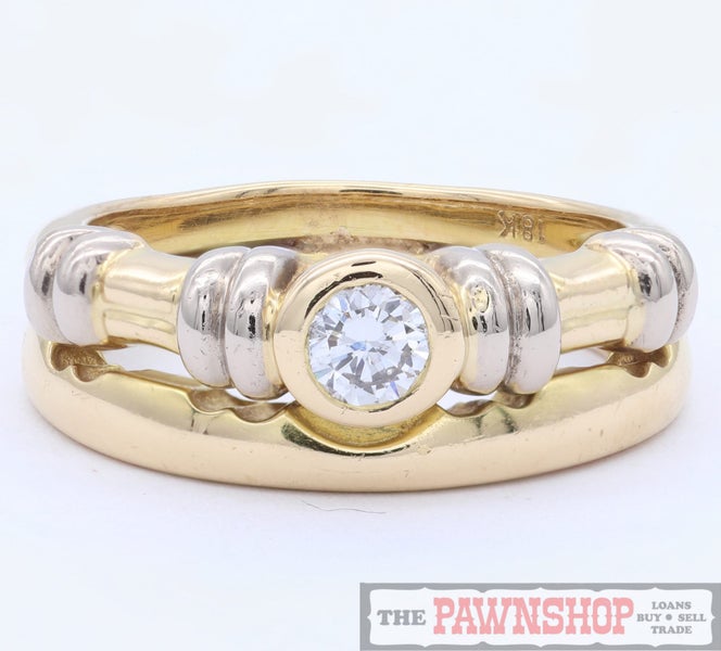 Modern 0.25 TDW Diamond Bridal Set Ring - $5,300628632319205151113